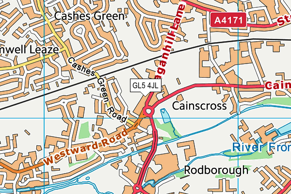 GL5 4JL map - OS VectorMap District (Ordnance Survey)