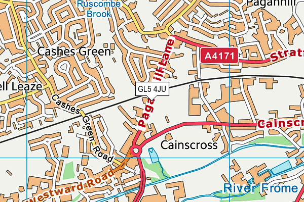 GL5 4JU map - OS VectorMap District (Ordnance Survey)