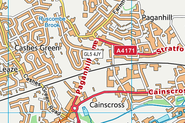 GL5 4JY map - OS VectorMap District (Ordnance Survey)