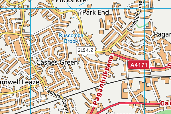 GL5 4JZ map - OS VectorMap District (Ordnance Survey)