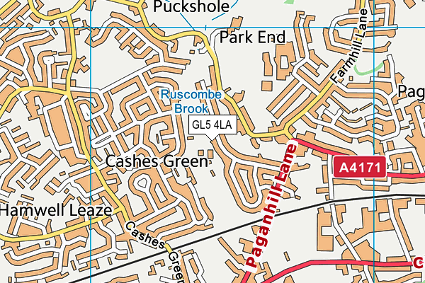 GL5 4LA map - OS VectorMap District (Ordnance Survey)