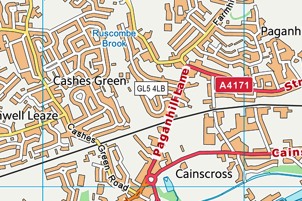 GL5 4LB map - OS VectorMap District (Ordnance Survey)