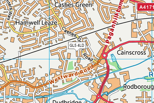 GL5 4LD map - OS VectorMap District (Ordnance Survey)