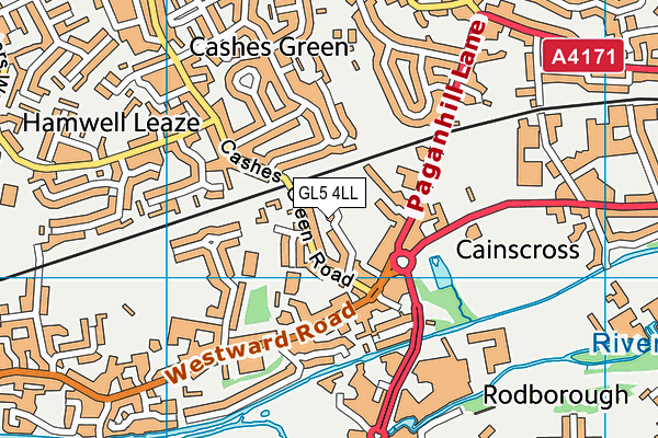 GL5 4LL map - OS VectorMap District (Ordnance Survey)