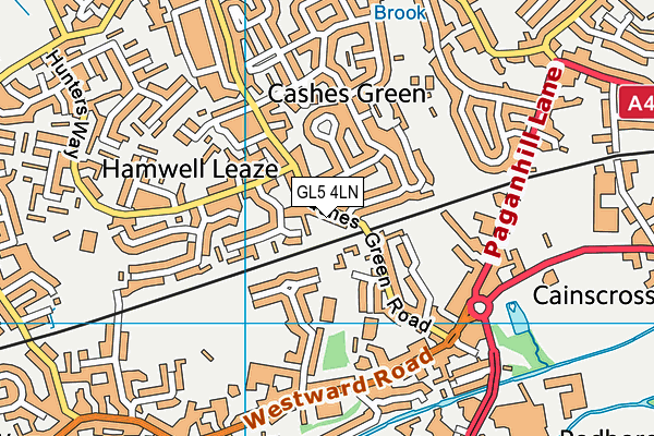 GL5 4LN map - OS VectorMap District (Ordnance Survey)