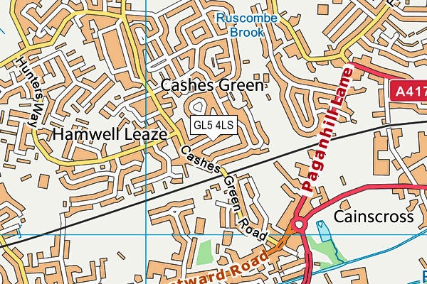 GL5 4LS map - OS VectorMap District (Ordnance Survey)