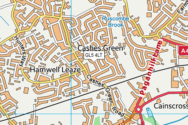 GL5 4LT map - OS VectorMap District (Ordnance Survey)