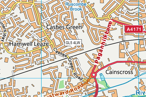 GL5 4LW map - OS VectorMap District (Ordnance Survey)