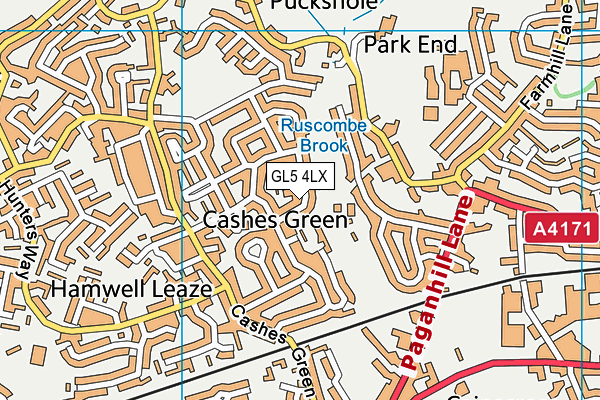 GL5 4LX map - OS VectorMap District (Ordnance Survey)