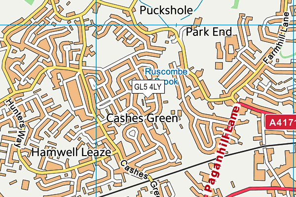 GL5 4LY map - OS VectorMap District (Ordnance Survey)