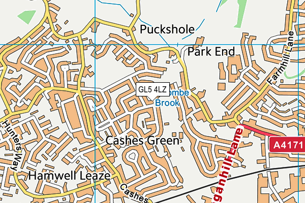 GL5 4LZ map - OS VectorMap District (Ordnance Survey)