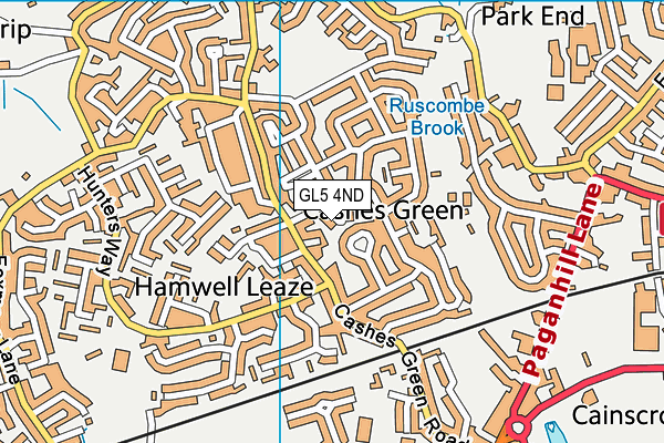 GL5 4ND map - OS VectorMap District (Ordnance Survey)