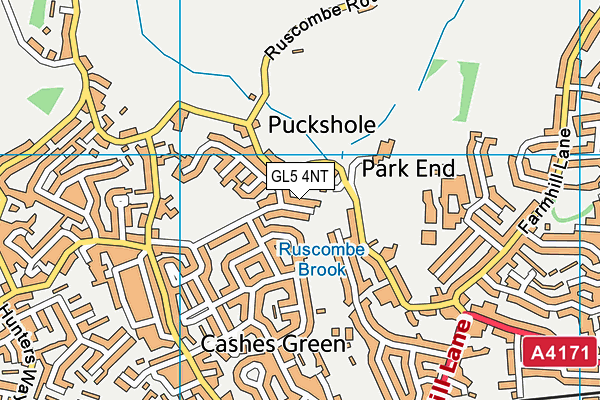 GL5 4NT map - OS VectorMap District (Ordnance Survey)