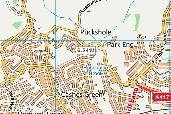 GL5 4NU map - OS VectorMap District (Ordnance Survey)