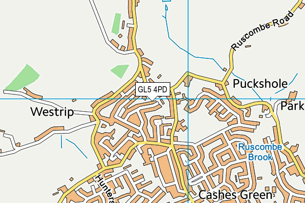 GL5 4PD map - OS VectorMap District (Ordnance Survey)