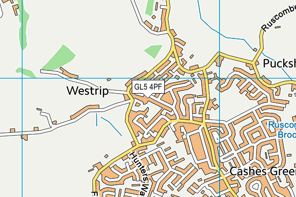 GL5 4PF map - OS VectorMap District (Ordnance Survey)