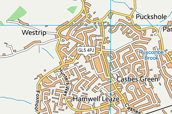 GL5 4PJ map - OS VectorMap District (Ordnance Survey)