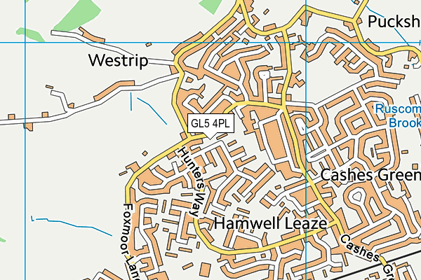 GL5 4PL map - OS VectorMap District (Ordnance Survey)