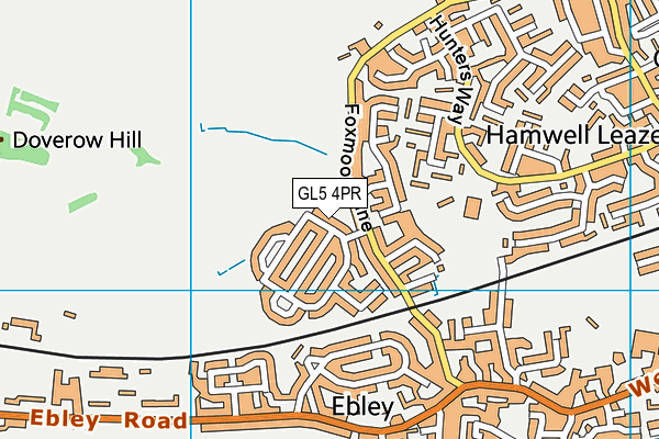 GL5 4PR map - OS VectorMap District (Ordnance Survey)