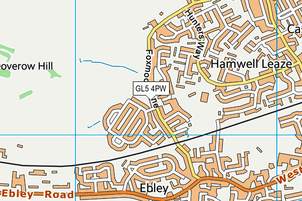 GL5 4PW map - OS VectorMap District (Ordnance Survey)