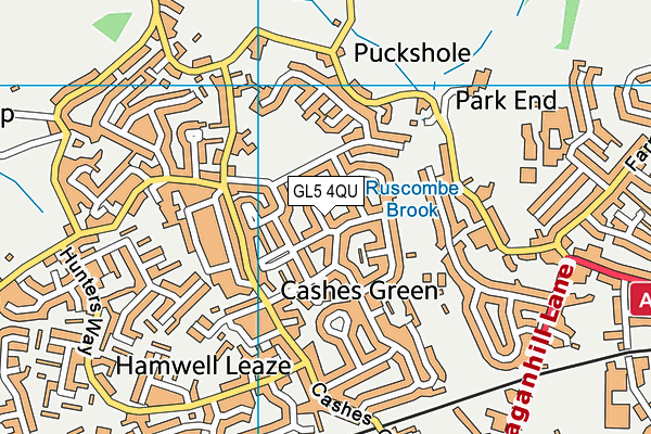 GL5 4QU map - OS VectorMap District (Ordnance Survey)