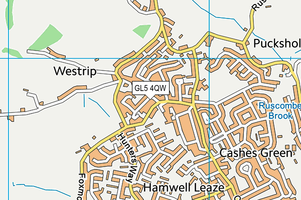 GL5 4QW map - OS VectorMap District (Ordnance Survey)