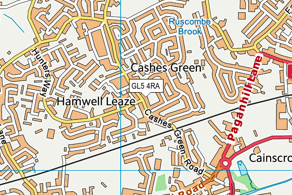 GL5 4RA map - OS VectorMap District (Ordnance Survey)