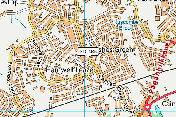 GL5 4RB map - OS VectorMap District (Ordnance Survey)