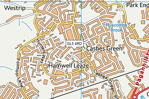 GL5 4RD map - OS VectorMap District (Ordnance Survey)