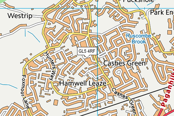 GL5 4RF map - OS VectorMap District (Ordnance Survey)