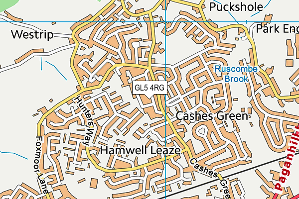 GL5 4RG map - OS VectorMap District (Ordnance Survey)