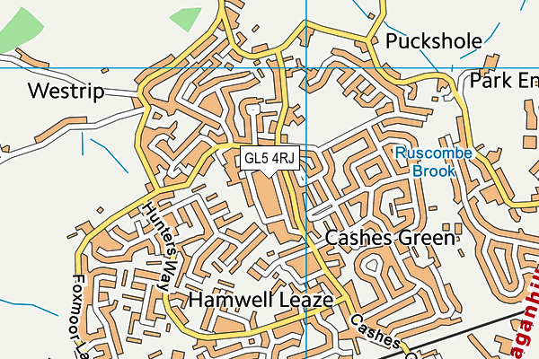 GL5 4RJ map - OS VectorMap District (Ordnance Survey)