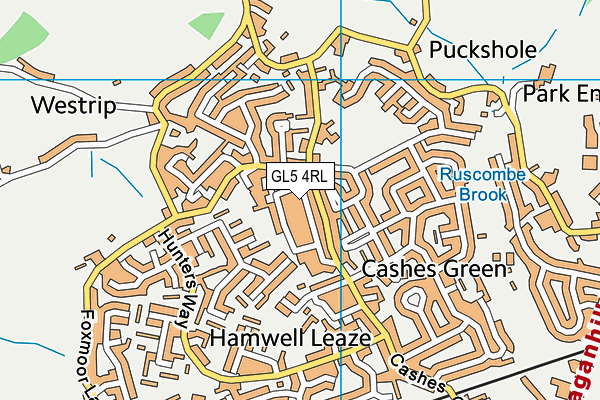 GL5 4RL map - OS VectorMap District (Ordnance Survey)