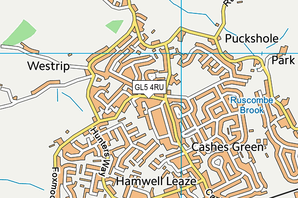 GL5 4RU map - OS VectorMap District (Ordnance Survey)