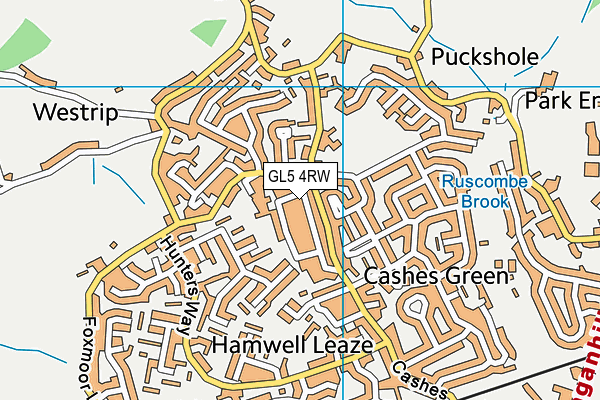 GL5 4RW map - OS VectorMap District (Ordnance Survey)