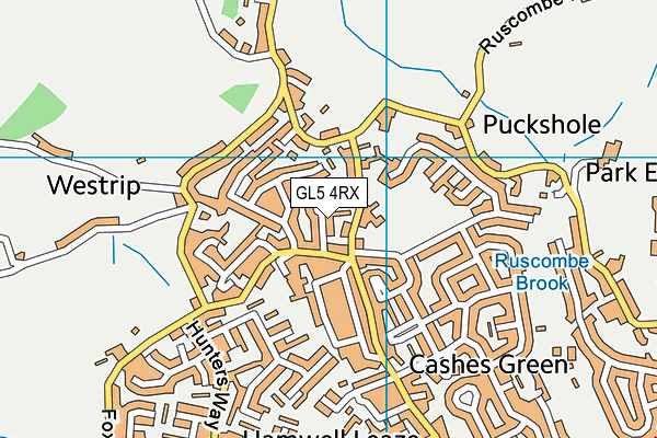 GL5 4RX map - OS VectorMap District (Ordnance Survey)