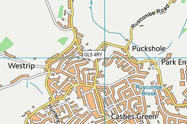 GL5 4RY map - OS VectorMap District (Ordnance Survey)