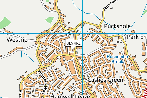 GL5 4RZ map - OS VectorMap District (Ordnance Survey)