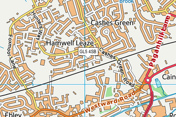 GL5 4SB map - OS VectorMap District (Ordnance Survey)