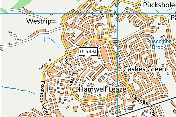 GL5 4SJ map - OS VectorMap District (Ordnance Survey)