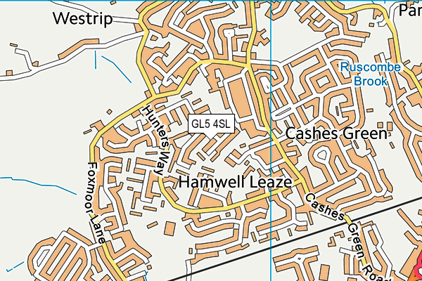 GL5 4SL map - OS VectorMap District (Ordnance Survey)