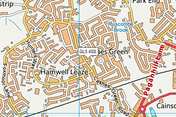 GL5 4SS map - OS VectorMap District (Ordnance Survey)