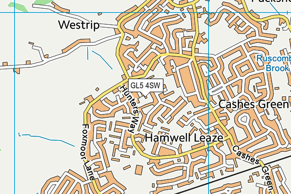 GL5 4SW map - OS VectorMap District (Ordnance Survey)