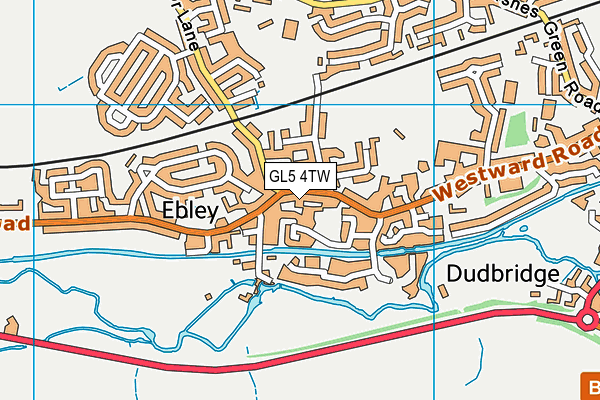 GL5 4TW map - OS VectorMap District (Ordnance Survey)