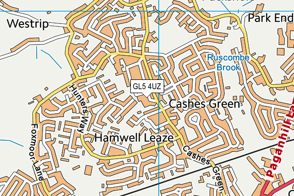 GL5 4UZ map - OS VectorMap District (Ordnance Survey)