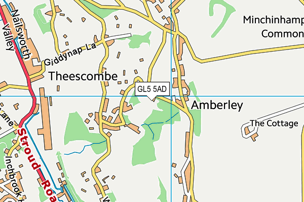 GL5 5AD map - OS VectorMap District (Ordnance Survey)