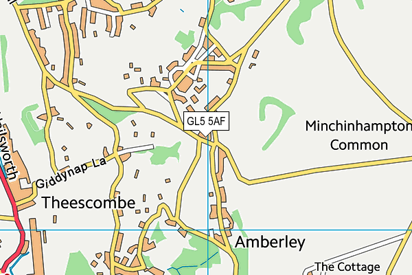 GL5 5AF map - OS VectorMap District (Ordnance Survey)