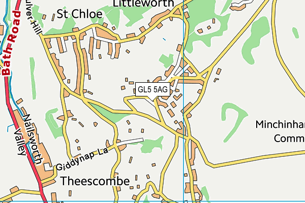 GL5 5AG map - OS VectorMap District (Ordnance Survey)