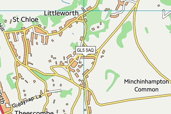 GL5 5AQ map - OS VectorMap District (Ordnance Survey)