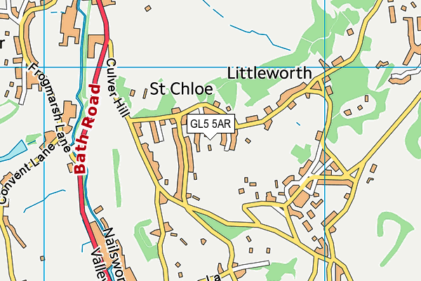 GL5 5AR map - OS VectorMap District (Ordnance Survey)